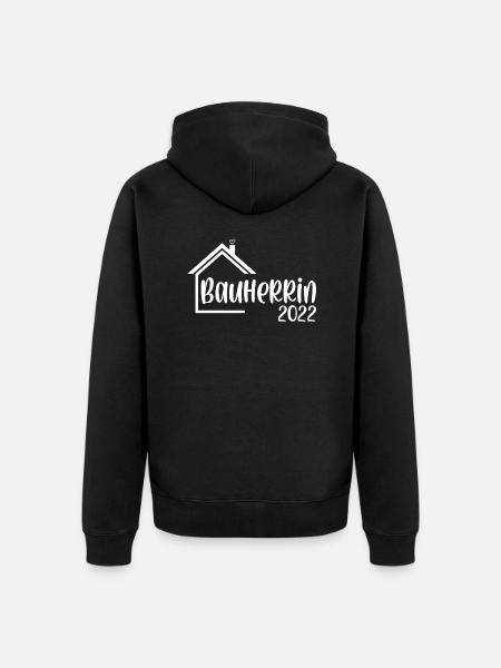 Bauherrin 2022 - Unisex Premium Bio Zip Hoodie - Schwarz