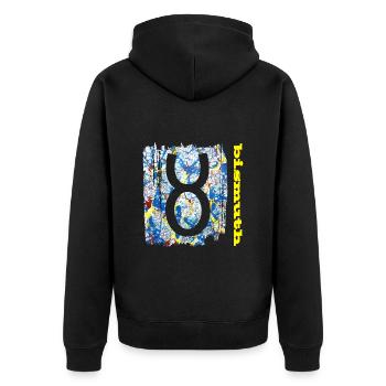 bismuth e 205 - Unisex Premium Organic Zip Hoodie - black - Back - Nico (187cm)