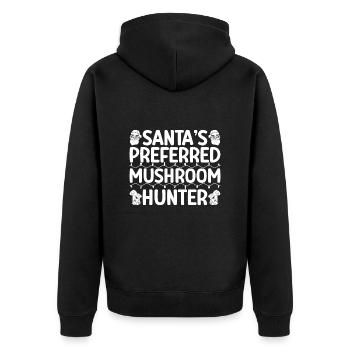 Morilles Champignon chasseur préféré du Père Noël - Veste à capuche bio Premium Unisexe - noir - Dos - Nico (187cm)