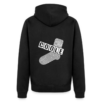 Chaussette cool - design motivant amusant - Veste à capuche bio Premium Unisexe - noir - Dos - Nico (187cm)