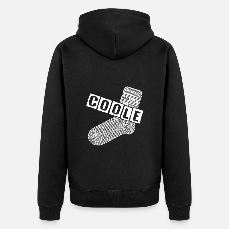 Chaussette cool - design motivant amusant - Veste à capuche bio Premium Unisexe - noir
