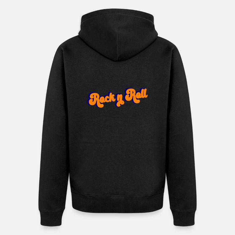Rock and Roll Design Rétro - Veste à capuche bio Premium Unisexe - noir