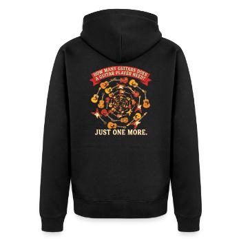 Conception du joueur de guitare – Il ne reste qu’une guitare - Veste à capuche bio Premium Unisexe - noir - Dos - Nico (187cm)