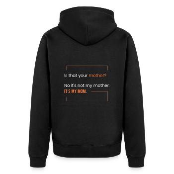 C’est ma mère. - Veste à capuche bio Premium Unisexe - noir - Dos - Nico (187cm)