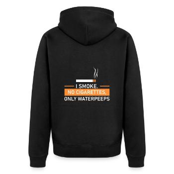 Pas de cigarettes, juste des narguilés. - Veste à capuche bio Premium Unisexe - noir - Dos - Nico (187cm)