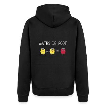 maths de foot - Veste à capuche bio Premium Unisexe - noir - Dos - Nico (187cm)