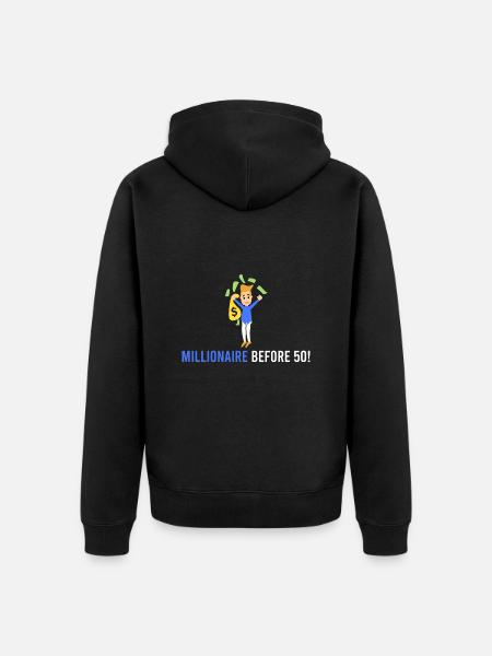 Millionnaire devant 50 ! - Veste à capuche bio Premium Unisexe - noir