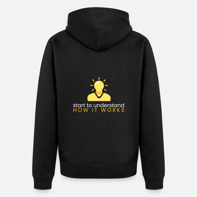 comprendre comment cela fonctionne - Veste à capuche bio Premium Unisexe - noir
