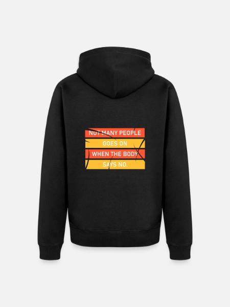 DON'T GIVE UP - Unisex Premium Organic Zip Hoodie - black