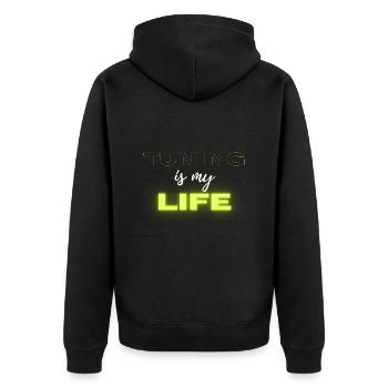 Tuning est ma vie - Veste à capuche bio Premium Unisexe - noir - Dos - Nico (187cm)