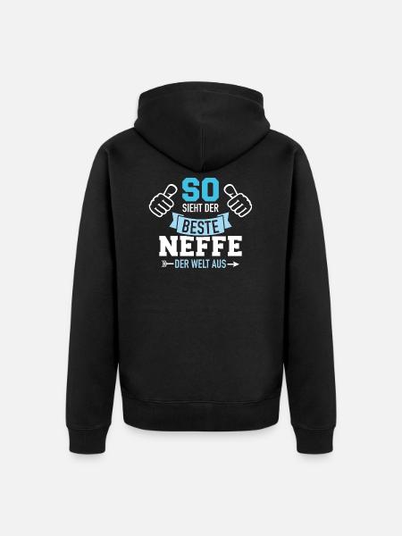 Neffe - Unisex Premium Bio Zip Hoodie - Schwarz