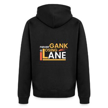 Ganke n’est jamais perdant - Veste à capuche bio Premium Unisexe - noir - Dos - Nico (187cm)