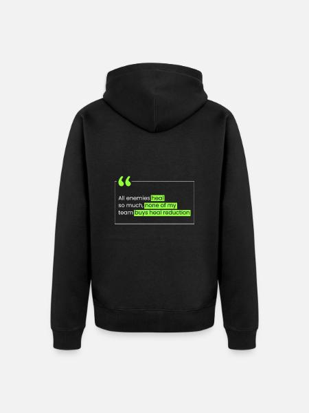No one buys healing reduction. - Unisex Premium Organic Zip Hoodie - black