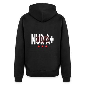 30/3 - seulement A+ ... - Veste à capuche bio Premium Unisexe - noir - Dos - Nico (187cm)