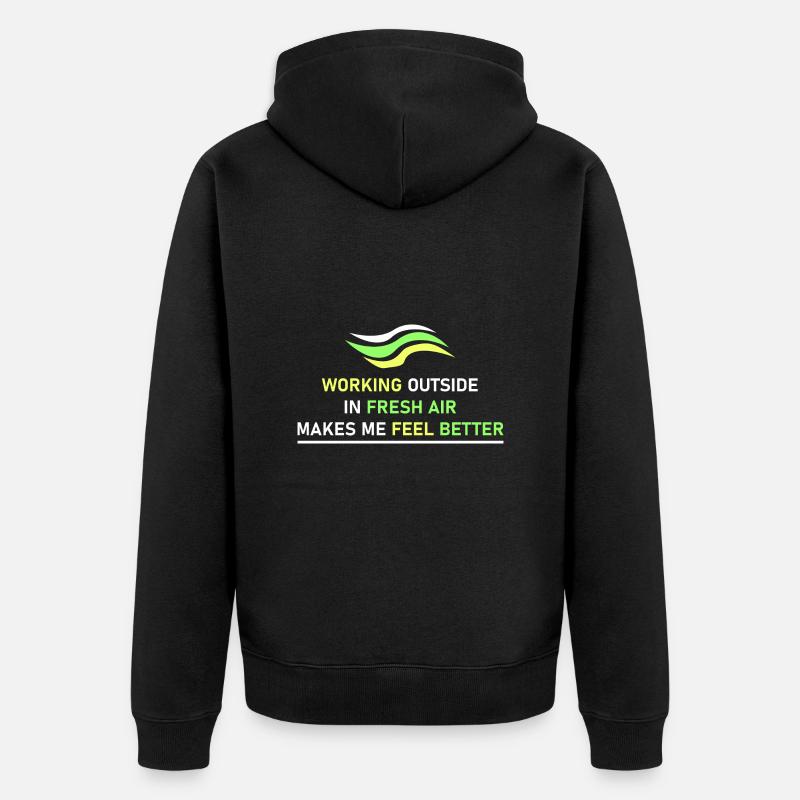 Travaux extérieurs - Veste à capuche bio Premium Unisexe - noir