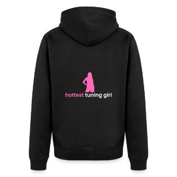 Fille de réglage la plus chaude - Veste à capuche bio Premium Unisexe - noir - Dos - Nico (187cm)