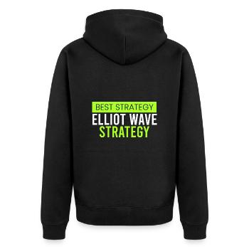 Stratégie Elliot Wave - Veste à capuche bio Premium Unisexe - noir - Dos - Nico (187cm)