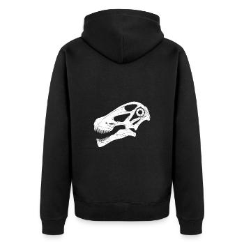 Argentinosaurus fossil skull - Unisex Premium Organic Zip Hoodie - black - Back - Nico (187cm)