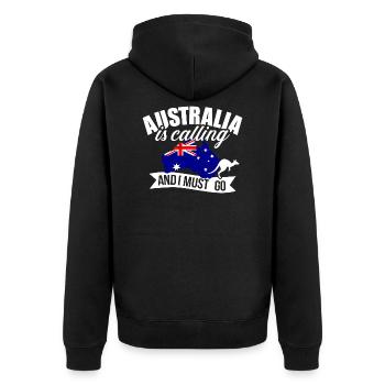Australie - Veste à capuche bio Premium Unisexe - noir - Dos - Nico (187cm)