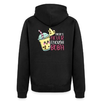 Bubble Tea Boba Tea Kawaii cadeau - Veste à capuche bio Premium Unisexe - noir - Dos - Nico (187cm)
