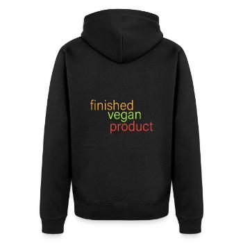 Produit fini végétalien - Veste à capuche bio Premium Unisexe - noir - Dos - Nico (187cm)