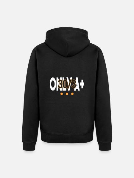 30/3 - only A+ ... - Unisex Premium Organic Zip Hoodie - black