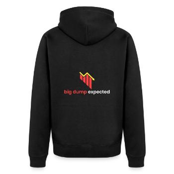 large landfill expected - Unisex Premium Organic Zip Hoodie - black - Back - Nico (187cm)