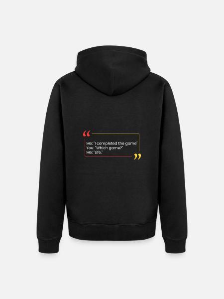 Me: "I finished the game" - Unisex Premium Organic Zip Hoodie - black