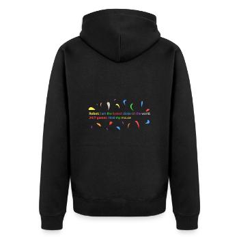 Joueurs 24h/24 et 7j/7 contre des robots - Veste à capuche bio Premium Unisexe - noir - Dos - Nico (187cm)