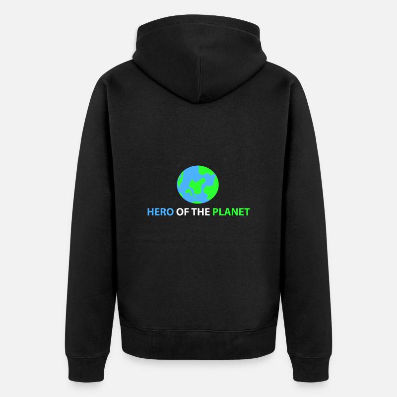 Héros de la planète - Veste à capuche bio Premium Unisexe - noir