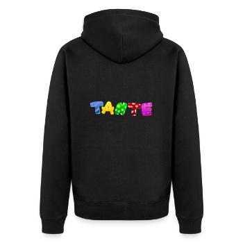 Baby Eltern Kind Geschenk Sprüche Geburt Mama Papa - Unisex Premium Bio Zip Hoodie - Schwarz - Hinten - Nico (187cm)
