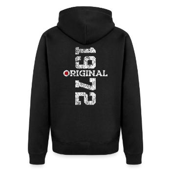 54TH BIRTHDAY ORIGINAL 1972 - Unisex Premium Organic Zip Hoodie - black - Back - Nico (187cm)