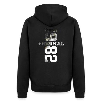 ORIGINAL 1982 COOL 44TH BIRTHDAY - Unisex Premium Organic Zip Hoodie - black - Back - Nico (187cm)