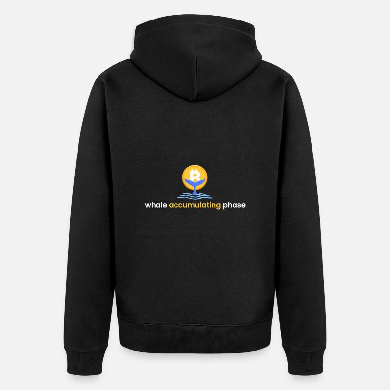 Phase de congestion des baleines - Veste à capuche bio Premium Unisexe - noir