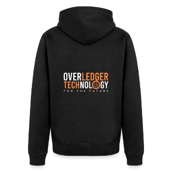 Technologie Overledger - Veste à capuche bio Premium Unisexe - noir - Dos - Nico (187cm)
