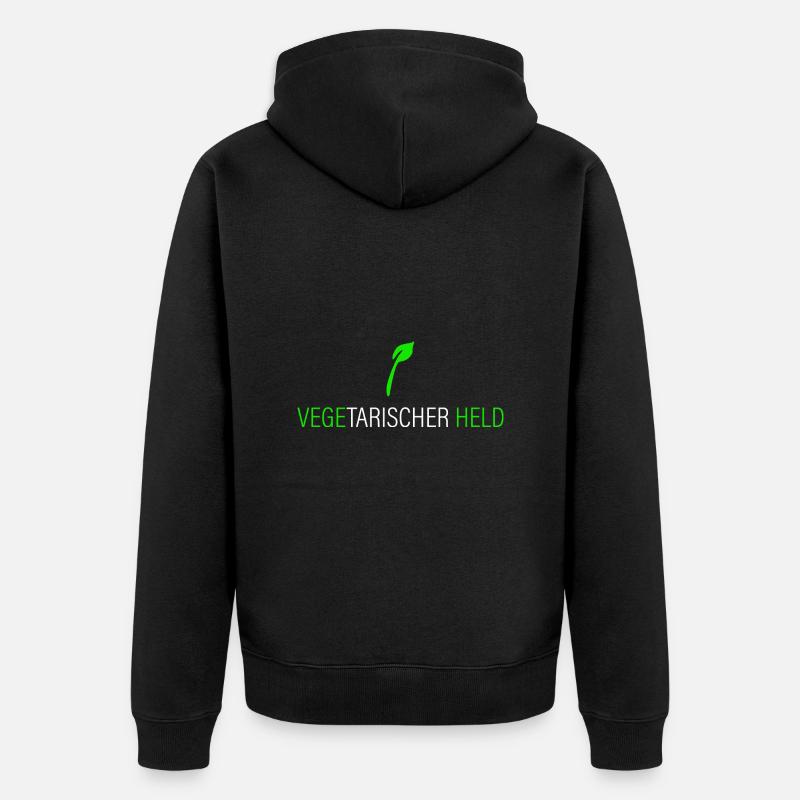 Héros végétarien - Veste à capuche bio Premium Unisexe - noir