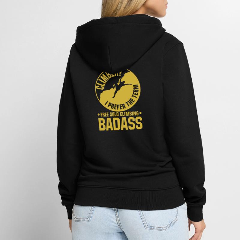 Escalade solo gratuite Veste à capuche bio Premium Unisexe