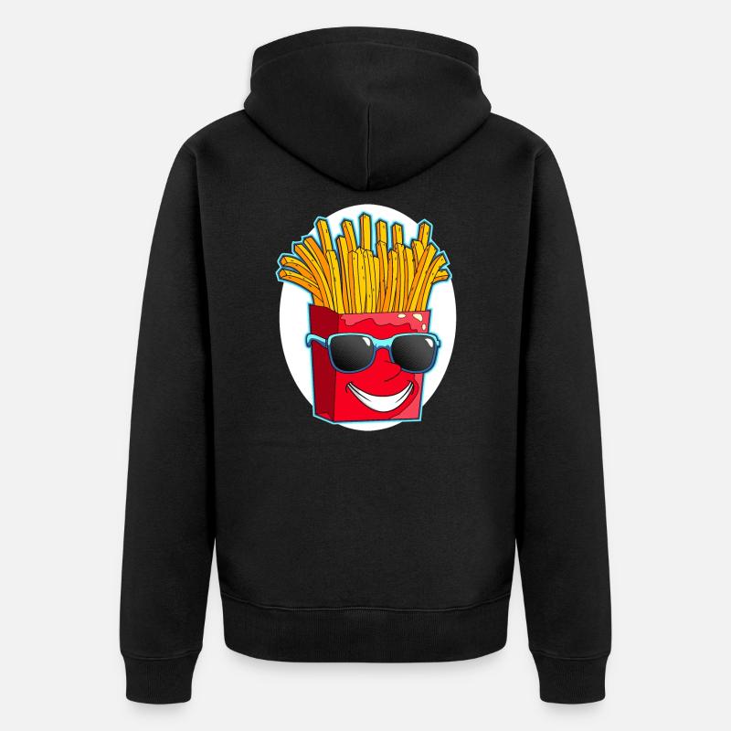 Frites Français fraîches - Veste à capuche bio Premium Unisexe - noir