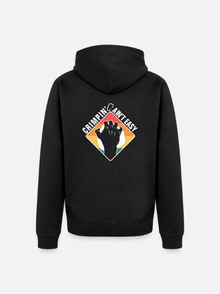 Crimping is not easy - Unisex Premium Organic Zip Hoodie - black