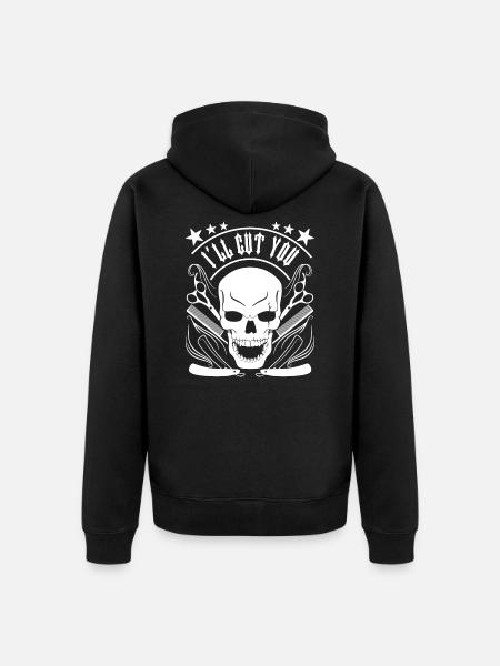 Haarschnitt - Unisex Premium Bio Zip Hoodie - Schwarz
