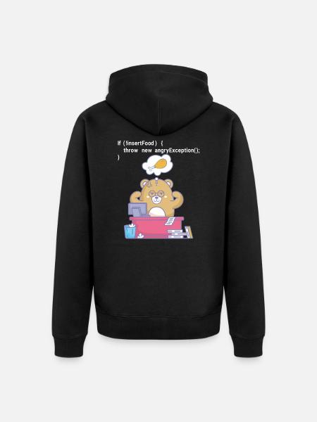 Programmation affamée - Veste à capuche bio Premium Unisexe - noir