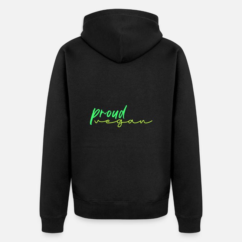 fier végétalien - Veste à capuche bio Premium Unisexe - noir