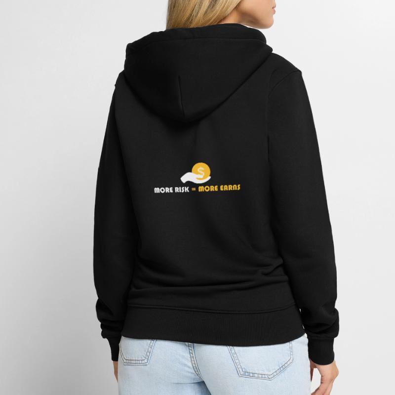 plus de risque = plus de rendement Veste à capuche bio Premium Unisexe