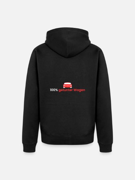 100% getunter Wagen - Unisex Premium Bio Zip Hoodie - Schwarz