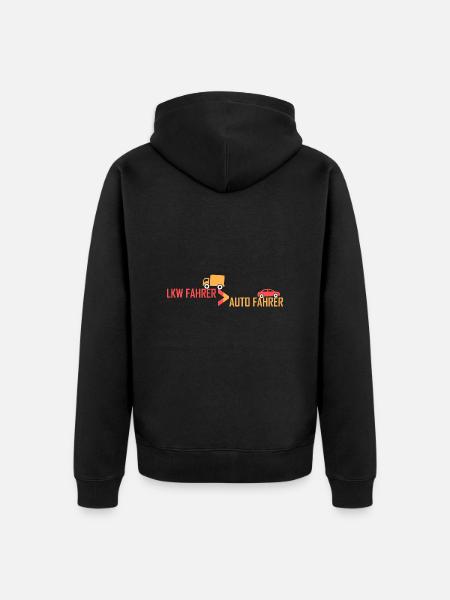 LKW Fahrer > Auto Fahrer - Unisex Premium Bio Zip Hoodie - Schwarz
