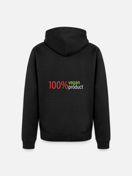 100% vegan product - Unisex Premium Organic Zip Hoodie - black