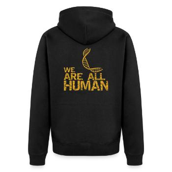 nous sommes tous humains - ADN - Veste à capuche bio Premium Unisexe - noir - Dos - Nico (187cm)