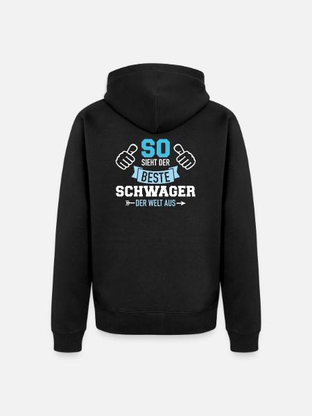 Schwager - Unisex Premium Bio Zip Hoodie - Schwarz