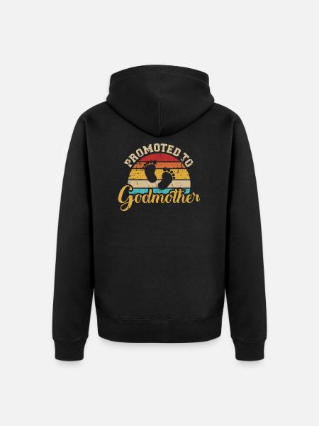 Godmother - Unisex Premium Organic Zip Hoodie - black