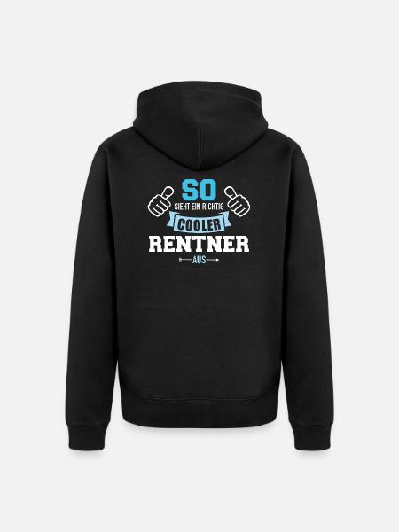 Rentner - Unisex Premium Bio Zip Hoodie - Schwarz